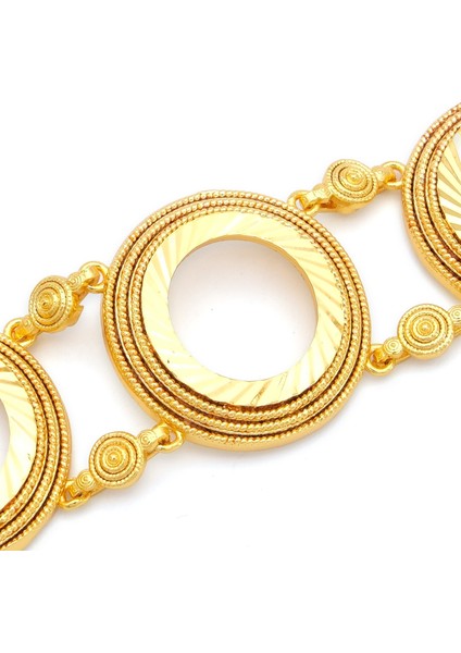 altın kaplama desenli beş çeyrekli çerçeveli bileklik blk-1188 fiyatları