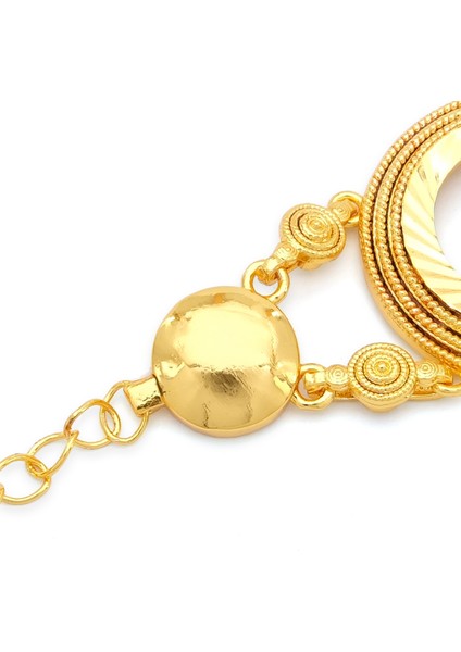 altın kaplama desenli beş çeyrekli çerçeveli bileklik blk-1188 modelleri