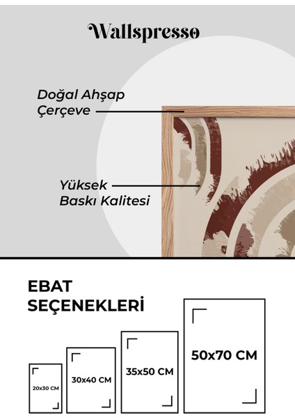 Soyut Modern Ahşap Çerçeveli Tablo - 3'lü Tablo Seti - Duvar Tablosu - Üçlü Tablo fırsatları