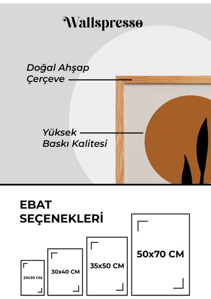 Modern Bohem Ahşap Çerçeveli Tablo - 3'lü Tablo Seti - Duvar Tablosu - Üçlü Tablo indirimleri
