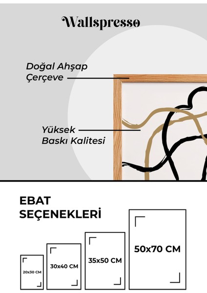 Modern Soyut Ahşap Çerçeveli Tablo - 3'lü Tablo Seti - Duvar Tablosu - Üçlü Tablo modelleri