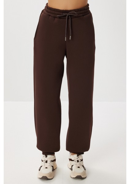 Fermuarlı Şardonlu Örme Alt-Üst Takım LDM0017 Kahverengi indirimleri