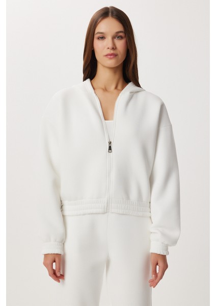 Fermuarlı Şardonlu Örme Alt-Üst Takım LDM0017 Ekru fırsatları