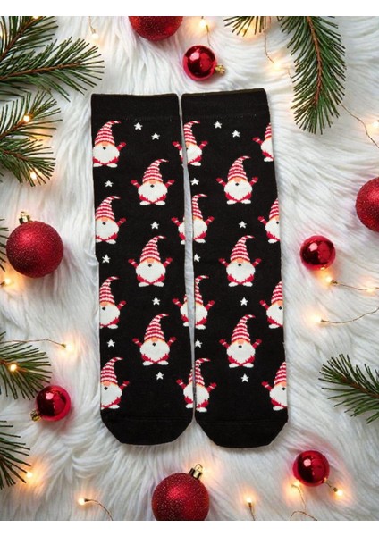 - Yılbaşı Temalı Unisex Çorap – Desenli Özel Tasarım (Hediye Paketli)