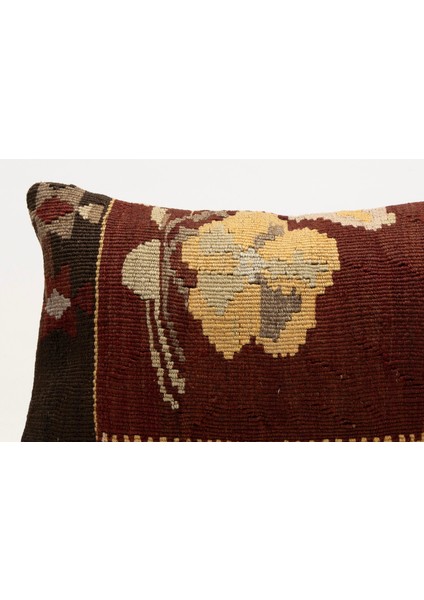 El Yapımı Kilimden Yapılmış Vintage Kırlent Kılıfı, Yün, 30X50 cm fiyatları