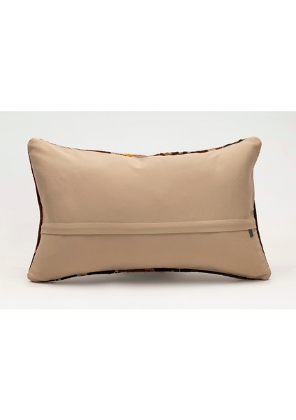 El Yapımı Kilimden Yapılmış Vintage Kırlent Kılıfı, Yün, 30X50 cm fırsatları