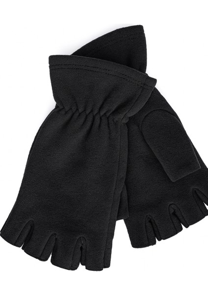 Unisex Siyah Parmaksız Kesik Yarım Parmak Kışlık Termal Polar Eldiven modelleri
