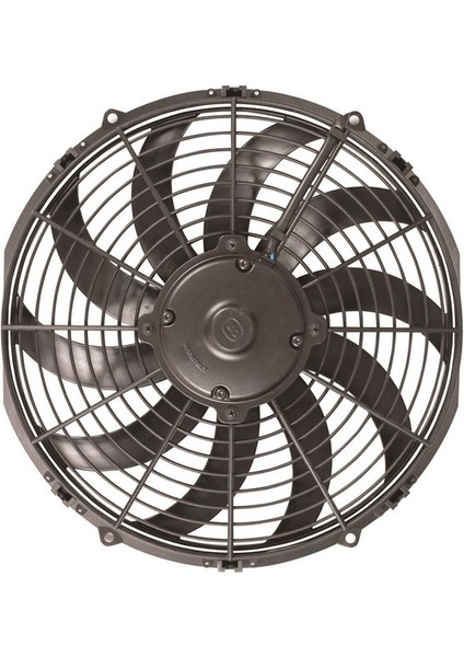 Ünüversal Fan Motoru 12V 11'' Komple Yassı Ince Emici Aksiyel Fan ( 10 Kanat) Helis Fanlı