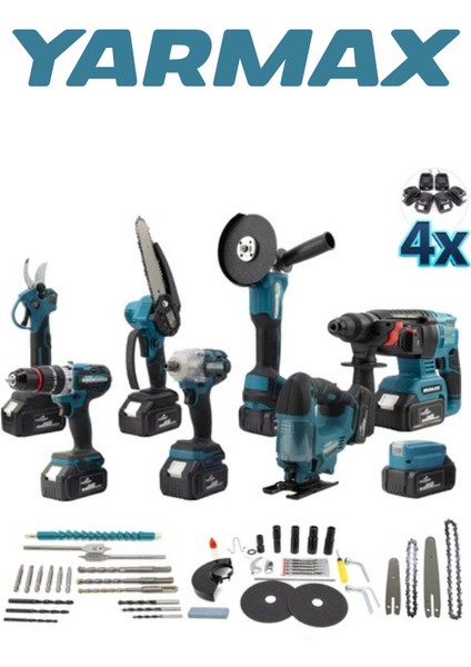 8'li Set Somun Sıkma - Dekupaj - Taşlama - Vidalama - Hilti - Dal Budama - Dal Kesme ... fiyatları