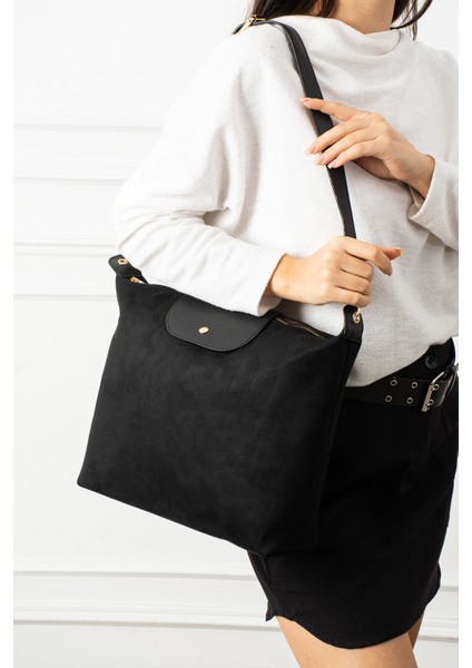 Nora Kadın Fermuarlı Ayarlanabilir Askılı Süet Omuz Çantası indirimleri