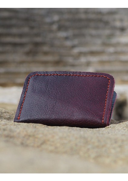 Minimalist Deri Erkek Kartlık - Hakiki Dana Derisi - El Işçiliği modelleri