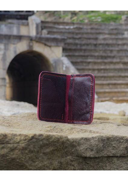Minimalist Deri Erkek Kartlık - Hakiki Dana Derisi - El Işçiliği fırsatları
