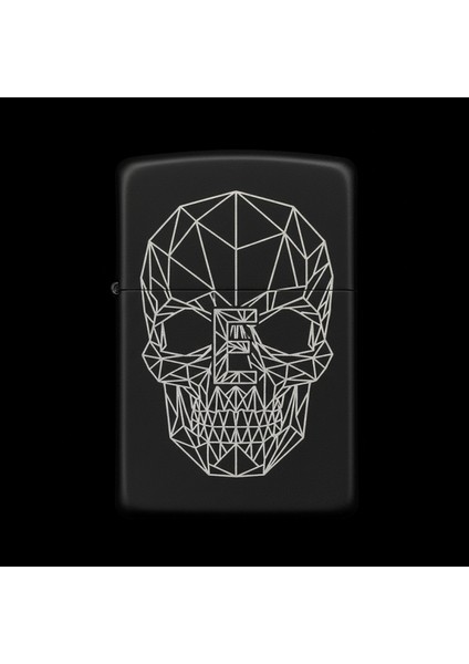 Benzinli Çakmak Kuru Kafa Figürlü E Harfli Tasarım - V87