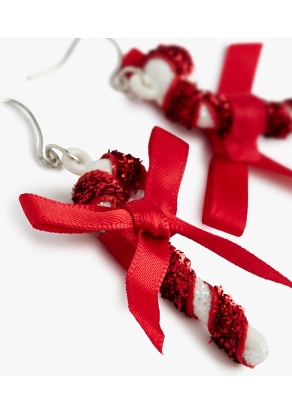 Fiyonklu Pullu Yılbaşı Küpe modelleri