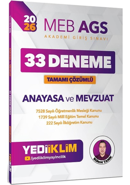 2026 Meb Ags Anayasa ve Mevzuat Tamamı Çözümlü 33 Deneme