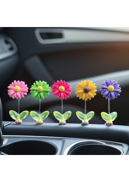 (5 Adet) Hareketli Sevimli Ayçiçeği Araba Panel Dekoru 3x5 cm fiyatları