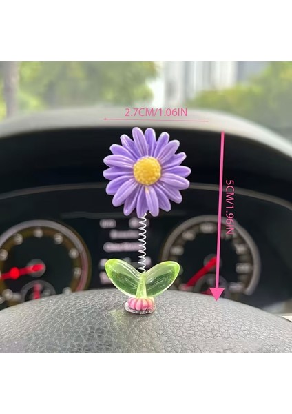 (5 Adet) Hareketli Sevimli Ayçiçeği Araba Panel Dekoru 3x5 cm indirimleri
