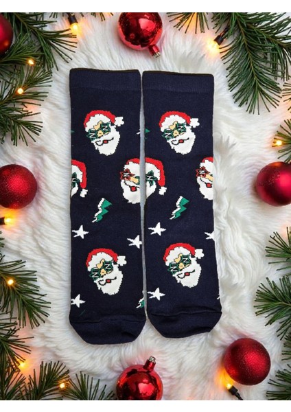 - Yılbaşı Temalı Unisex Çorap – Desenli Özel Tasarım (Hediye Paketli)