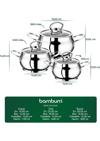 6 Parça Derin Küre Güveç Tencere Seti fiyatları