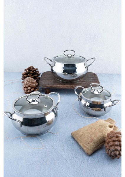 6 Parça Derin Küre Güveç Tencere Seti