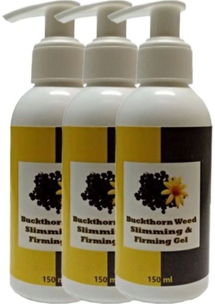 Süper Buck Thorn Weed Slimming & Firming Gel 3lü Adet Acı Çehre Tohumu Jeli Istenmeyen Yağlara