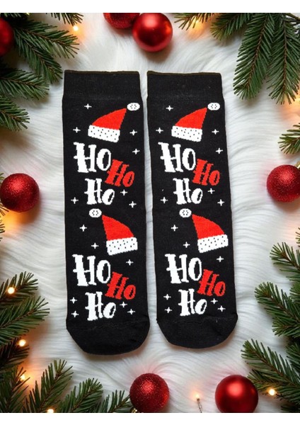 - Yılbaşı Temalı Unisex Çorap – Desenli Özel Tasarım (Hediye Paketli)