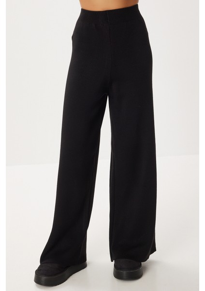 Kapüşonlu Fermuarlı Triko Alt-Üst Takım LMT0051 Siyah fırsatları