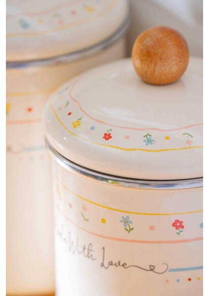 7712 Made With Love Emaye 3 Lü Kavanoz Takımı modelleri