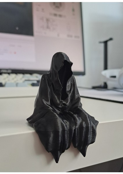 3D Masa - Kitaplık - Gamer Dekorasyonu Ghost Azrail Kitaplık Figürü