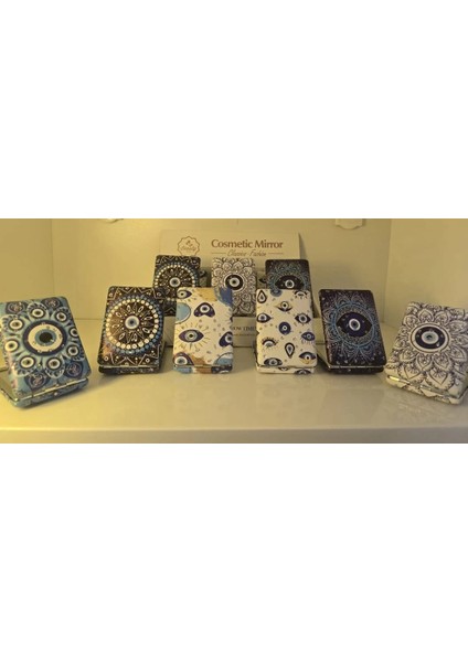 12'li Büyüteçli Dikdörtgen Cep Aynası MZ-101 modelleri