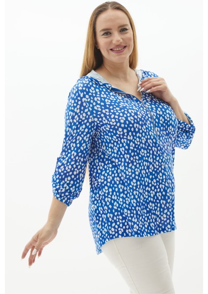 Büyük Beden Kapüşonlu Büyük Pauntiyeli Bluz modelleri