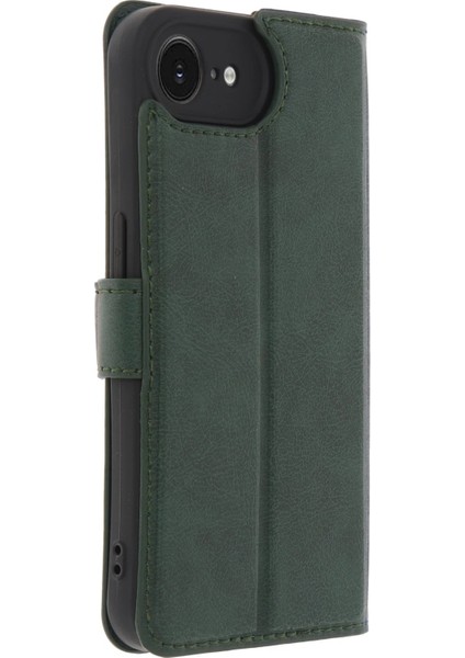 MYT09 iPhone 16E Kılıf Trend S Plus Kapaklı Kılıf - Yeşil modelleri