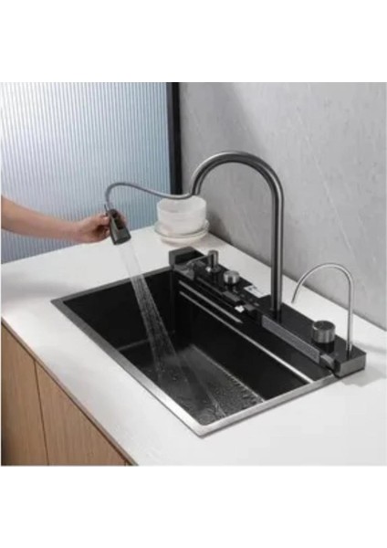 Akıllı Dijital LED Göstergeli Şelale Eviye Seti