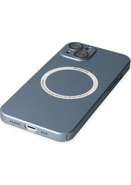 MYT09 iPhone 14 Plus Kılıf Jack Magneticsafe Lens Silikon - Sierra Blue fırsatları