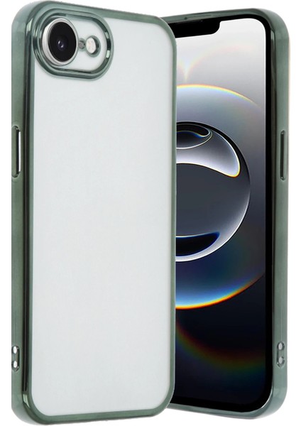 MYT09 iPhone 16E Kılıf Lensli Silikon - Yeşil