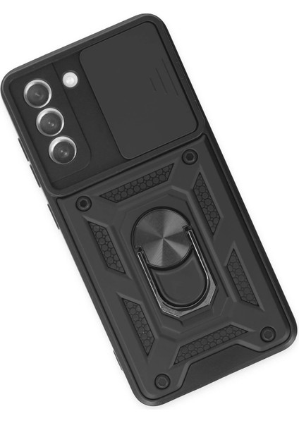 MYT09 Samsung Galaxy S21 Fe Kılıf Pars Lens Yüzüklü Silikon - Siyah modelleri