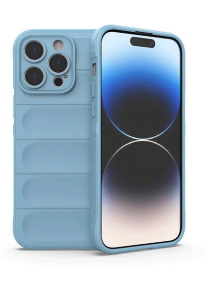 MYT09 iPhone 15 Pro Max Kılıf Optimum Silikon - Sky Blue
