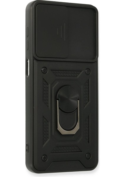 MYT09 Samsung Galaxy A22 Kılıf Pars Lens Yüzüklü Silikon - Siyah fiyatları