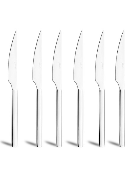 1800 6'lı Çelik Tatlı Bıçak Takımı