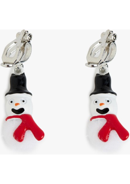 Klipsli Sallantılı Kardan Adam Küpe