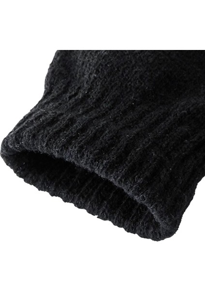 Siyah Parmaksız Kesik Yarım Parmak Kışlık Örme Triko Eldiven fiyatları