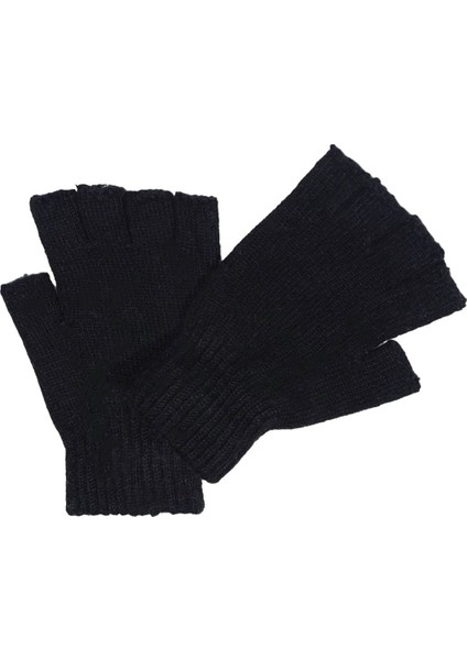 Siyah Parmaksız Kesik Yarım Parmak Kışlık Örme Triko Eldiven fırsatları