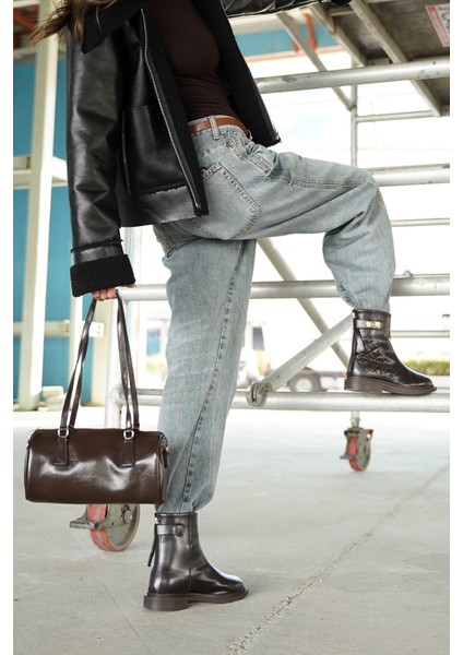 Kadın Tokalı Arkadan Fermuarlı Günlük Bot Himpa Kahve fırsatları