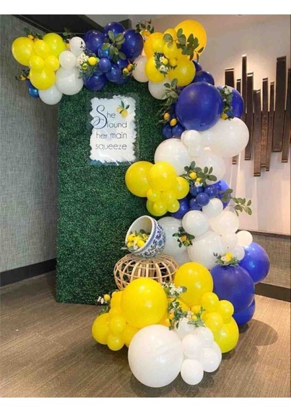 50ADET Fenerbahçe Fb Balon Parti Konsept Doğum Günü Sarı Beyaz Lacivert