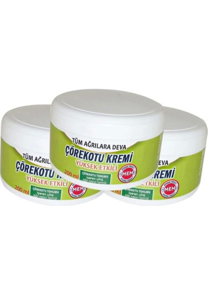 Corex Çörek Otu Kremi Green Box 3 Tane Birden 200 ml