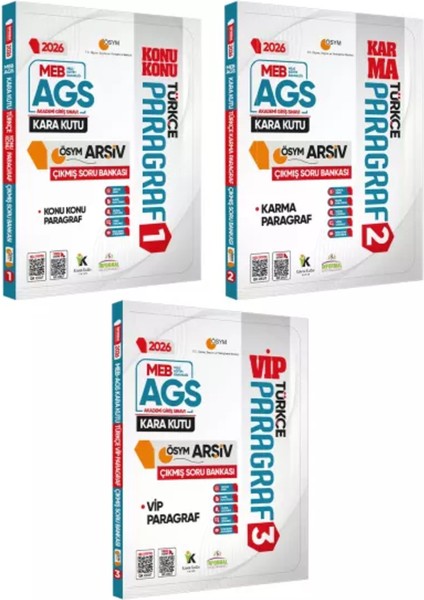 2026 Meb-Ags Türkçe Kara Kutusu Paragraf 3lü Altın Set Ösym Çıkmış Soru Bankası Konu Özetli Çözümlü