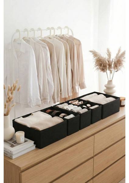 6'lı Çekmece Dolap Içi Düzenleyici Saklama Kutusu Organizer Set