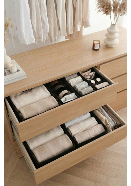 6'lı Çekmece Dolap Içi Düzenleyici Saklama Kutusu Organizer Set fiyatları