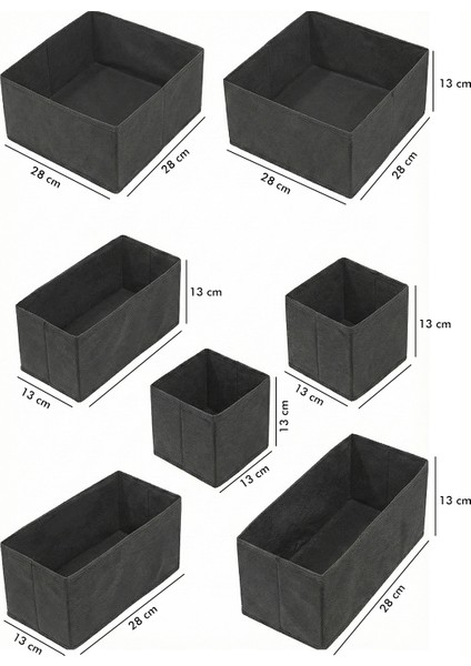 6'lı Çekmece Dolap Içi Düzenleyici Saklama Kutusu Organizer Set indirimleri