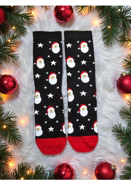 - Yılbaşı Temalı Unisex Çorap – Desenli Özel Tasarım (Hediye Paketli)